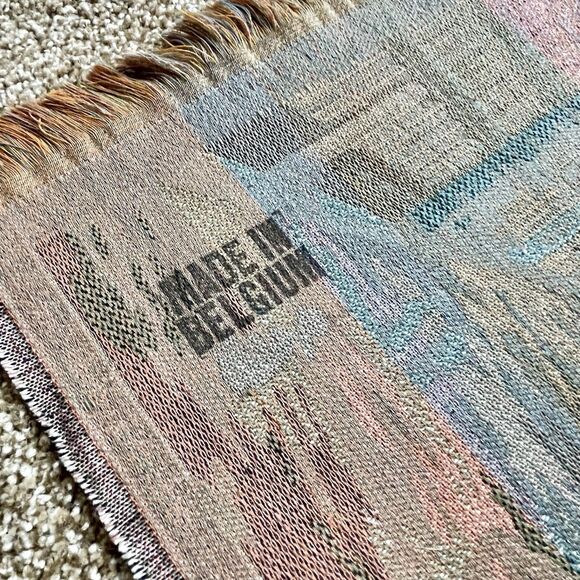 Rare Belgium Tapestry Brussels Bruges Gent Wall Hanging City Scene - Picture 12 of 13